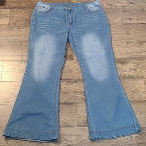 Wide leg jeans size xl-1x blue